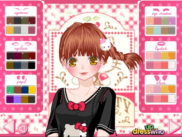 Hello Kitty Girly Dress Up game